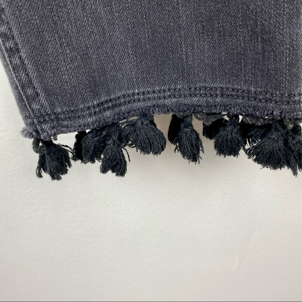 Soft Surroundings Black gray cropped tassel jeans - Picture 3 of 13